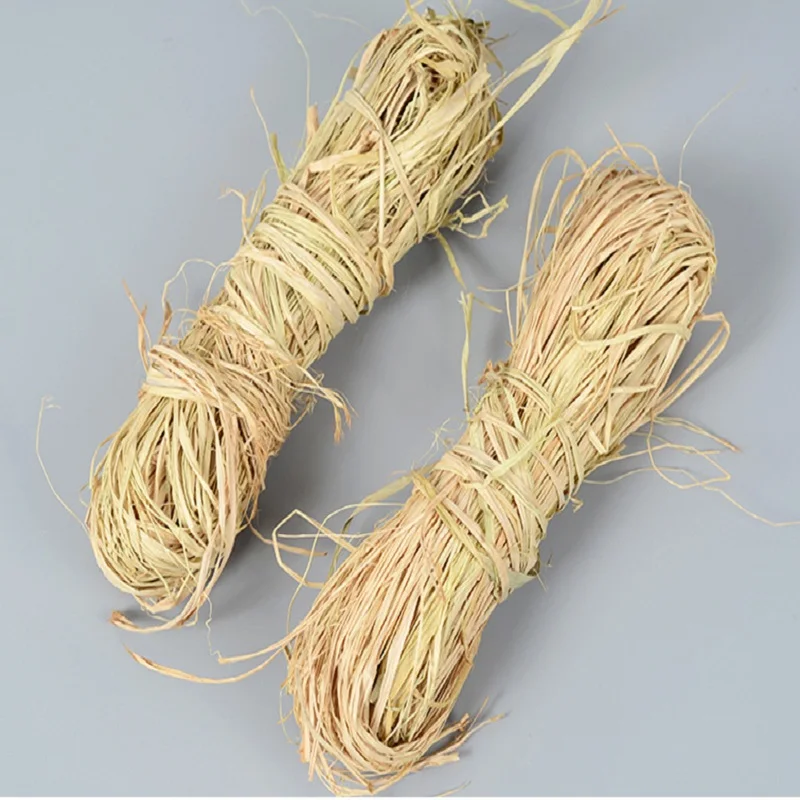 Raffia Paper Craft Ribbon Packing Twine Yarn for Gift Wrapping, 50 Pcs Ropes, Each About 1 m Cords, DIY, Hot Sale