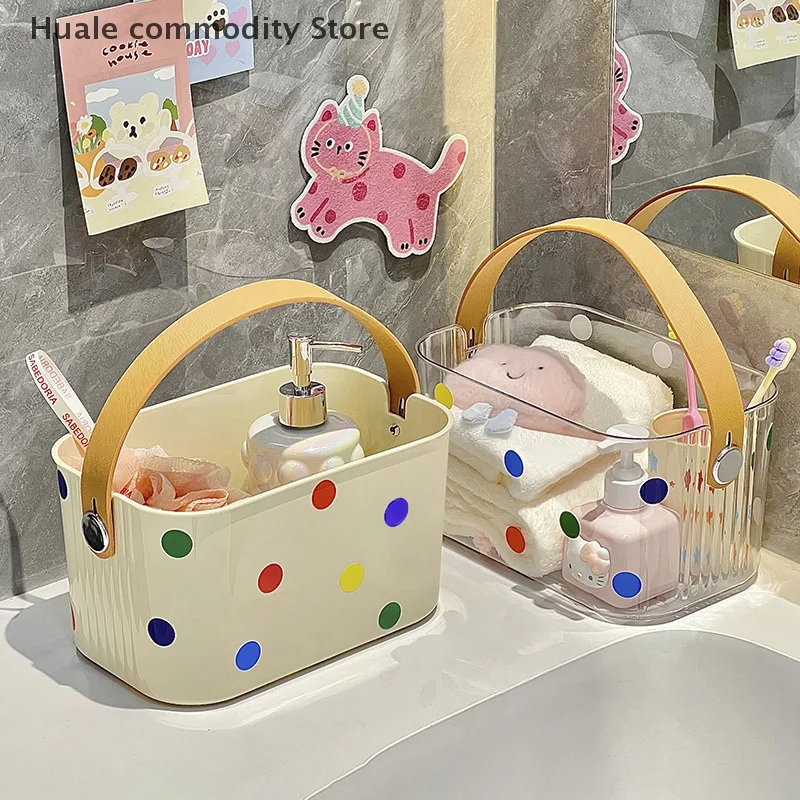 Cosmetische organisator Cosmetische vitrine Cosmetische displayplank Draagbare doucheemmermand met handvat Plastic opbergmand