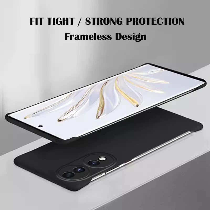 Solid Candy Color Frameless Hard PC Back Cover Case For Huawei Honor 70 Honor70 Pro ShockProof Ultra Thin Cases