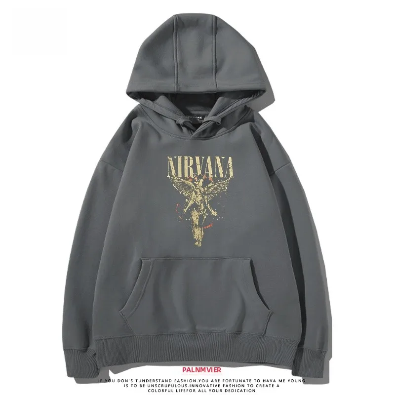 سترة بقلنسوة كلاسيكية من American Ro Band للرجال لخريف وشتاء كاجوال فضفاضة من مزيج القطن والبوليستر ملابس خروج عصرية #4