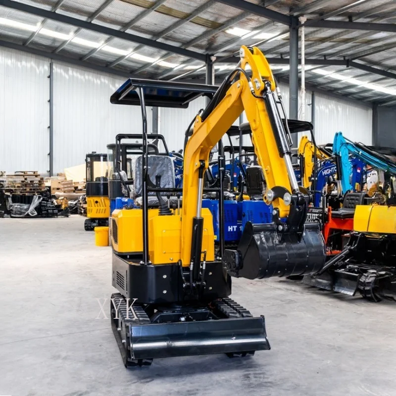 FOB Price Deposit HT10 1 Ton Mini Crawler Excavator Multifunctional Agricultural Ditching Digging Machine Direct Factory Supply view 4