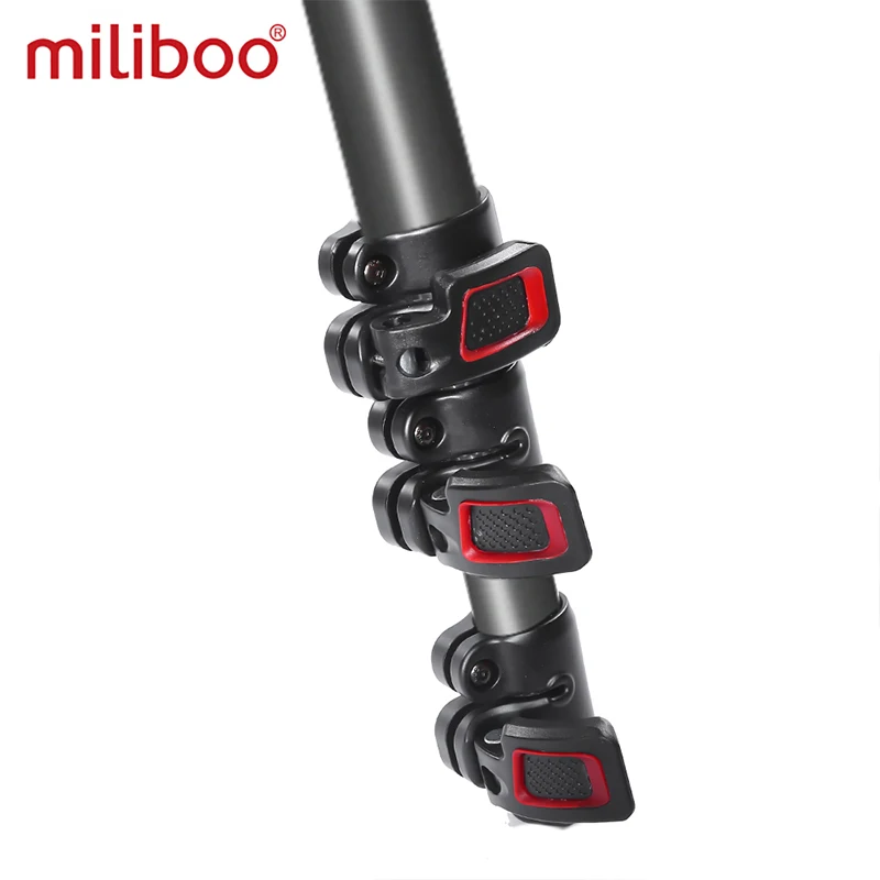 Miliboo MUFA-BK المهنية التصوير الفوتوغرافي السفر المدمجة الألومنيوم الثقيلة ترايبود Monopod والرأس السائل ل DSLR الرقمي جاء