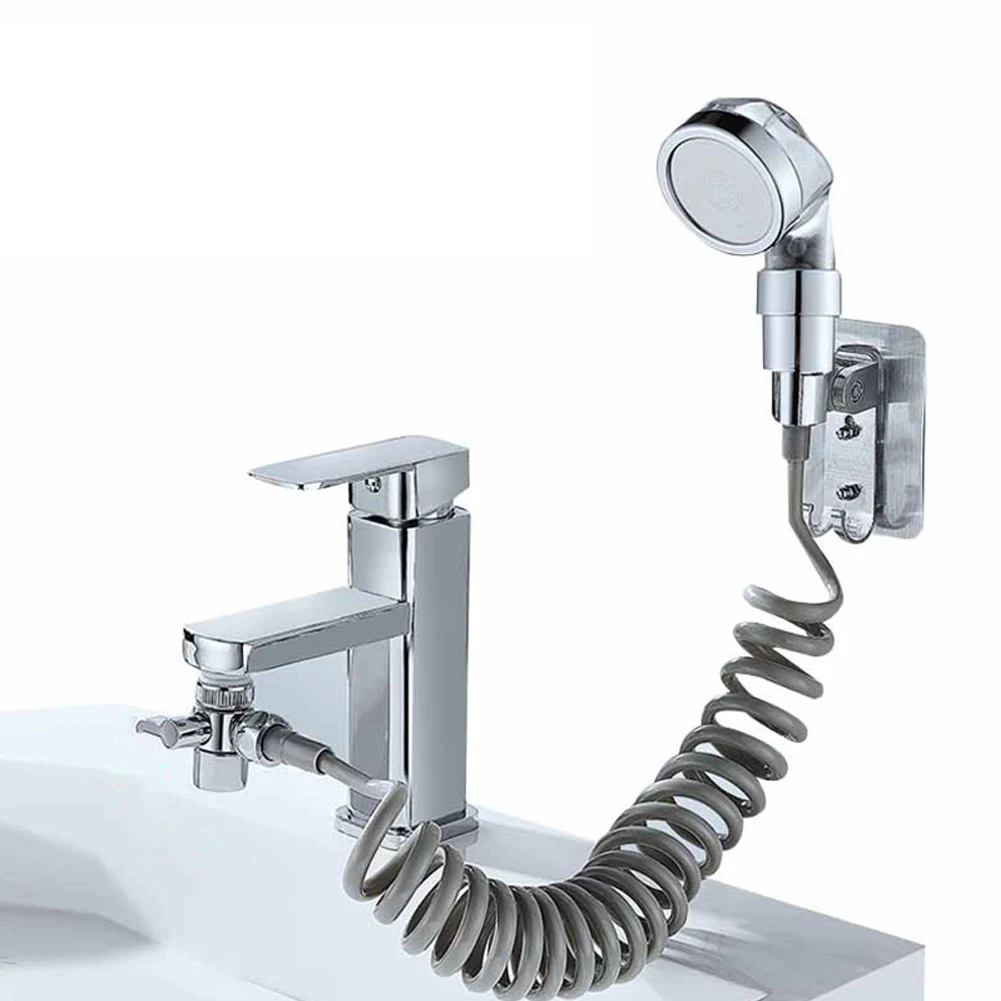 New High Quality Shower Faucet Set Bathroom External Faucet Sprayer Handheld Shower Head Silver Sink Spray Tap