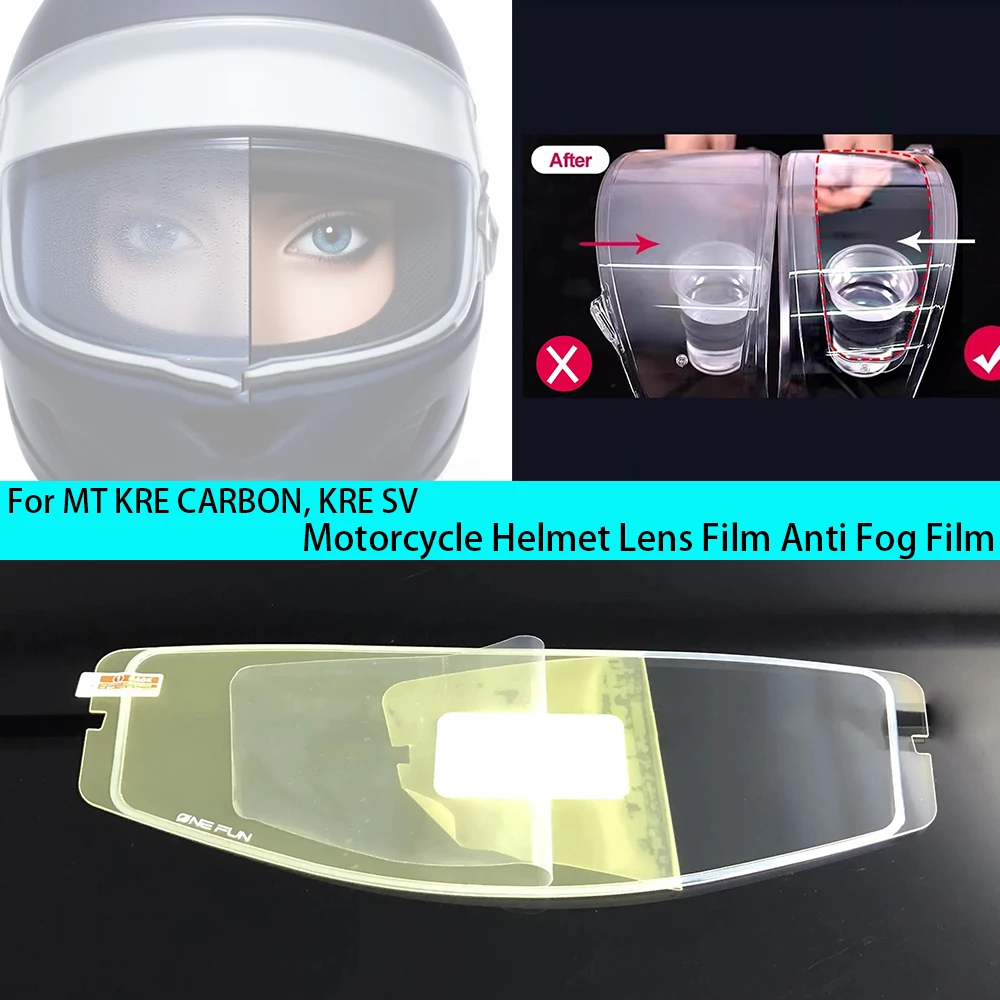

Motorcycle Helmet Lens Film Anti Fog Film Visor Shield Fog Resistant For MT KRE CARBON, KRE SV