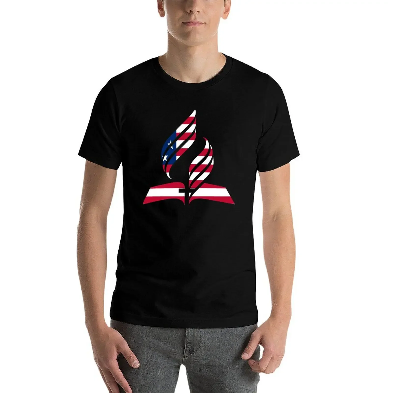 T-shirt avventista USA di settima giornata, maglietta grafica vintage, roba anime, abbigliamento da uomo