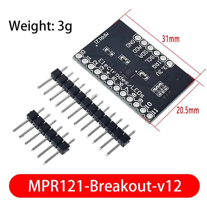 MPR121-Breakout-v12 Papan Pengembangan Keyboard Pengendali Sensor Sentuh Kapasitif Kedekatan UNTUK Arduino Raspberry PI