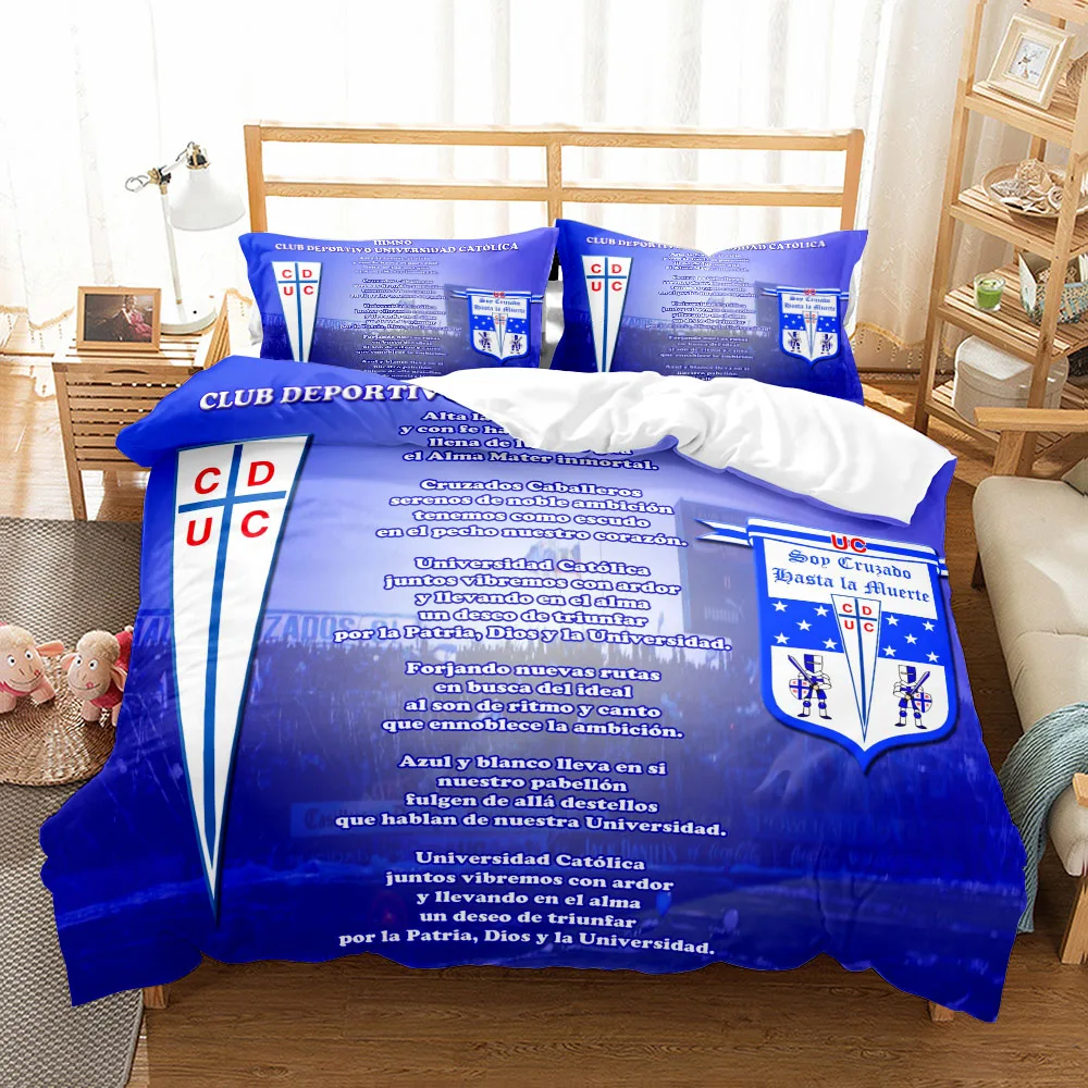 Unión Española Colo Colo Universidad Católica Football Bedding Set Single Double Queen King Bed Linen Set