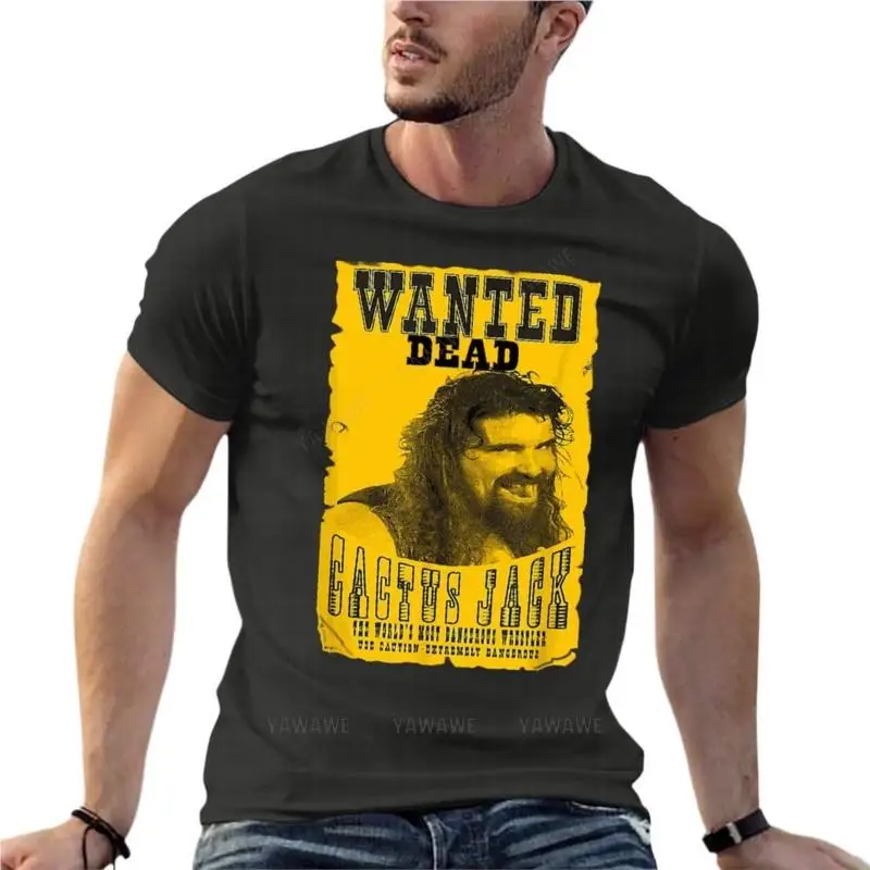 Cactus Jack Mick Foley Oversized T-Shirts Summer Men'S Clothes 100% Cotton Streetwear Big Size Tops Tee