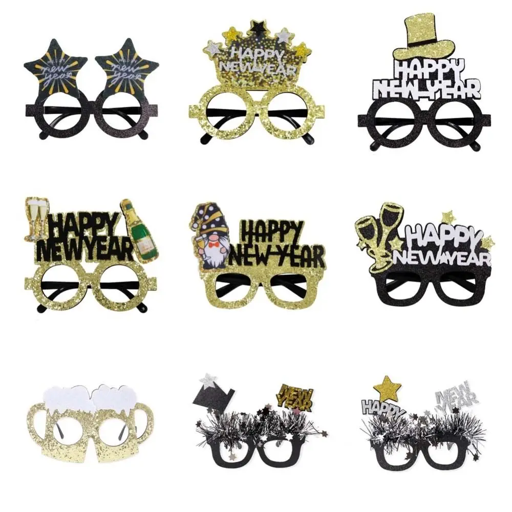 

Glitter 2026 New Year Glasses Sequin Letters and Numbers Happy New Year Glasses Cheers Star Creative New Year Decorative Glasses
