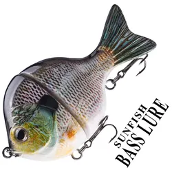 1PCS 9CM 34.5G Glide Bait Single-jointed Plastic Swimbait Sunfish Fishing Bass Lures