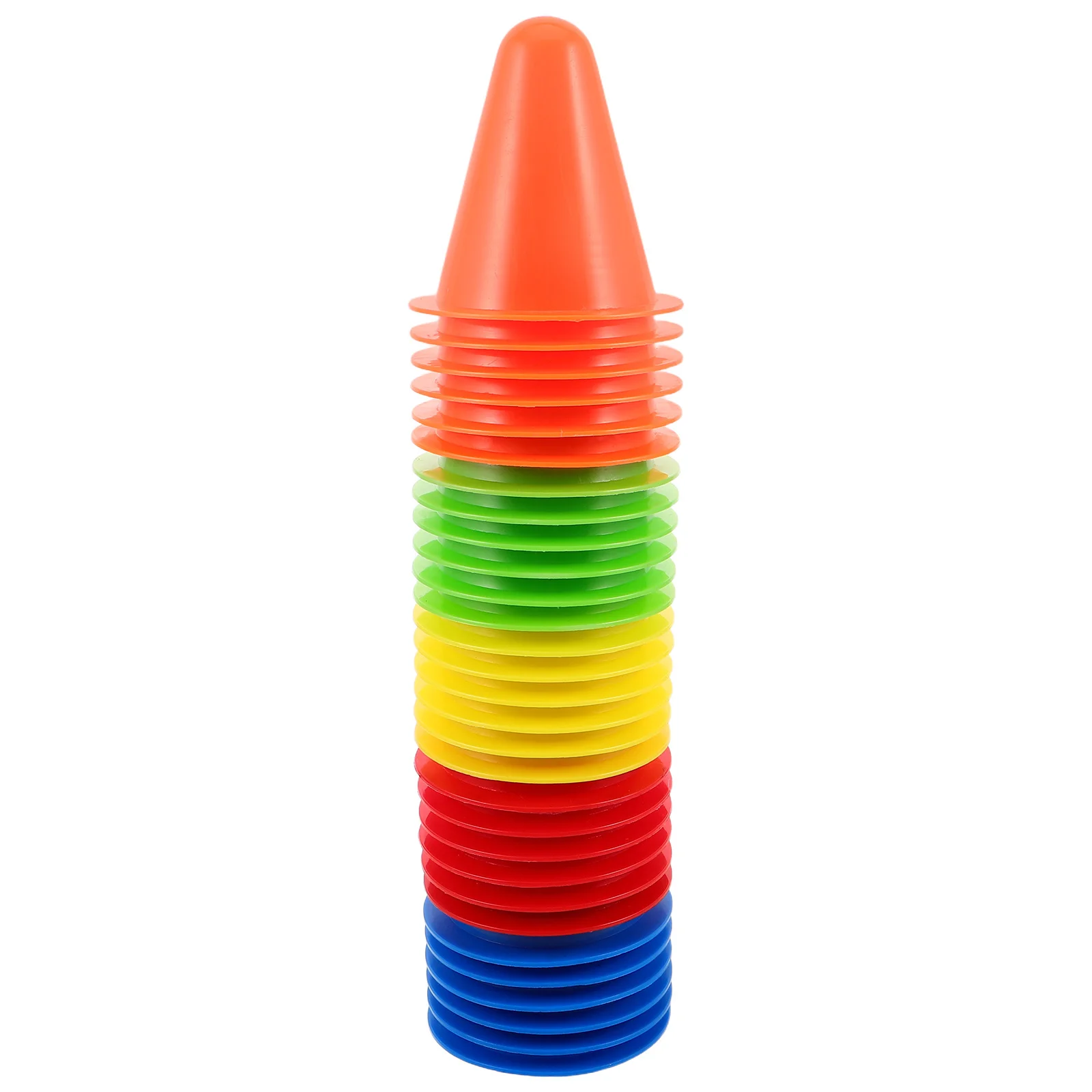 

30Pcs Durable Exercise Cones 8cm Multicolor Training Markers for Soccer Football Roller Skating Cones Football