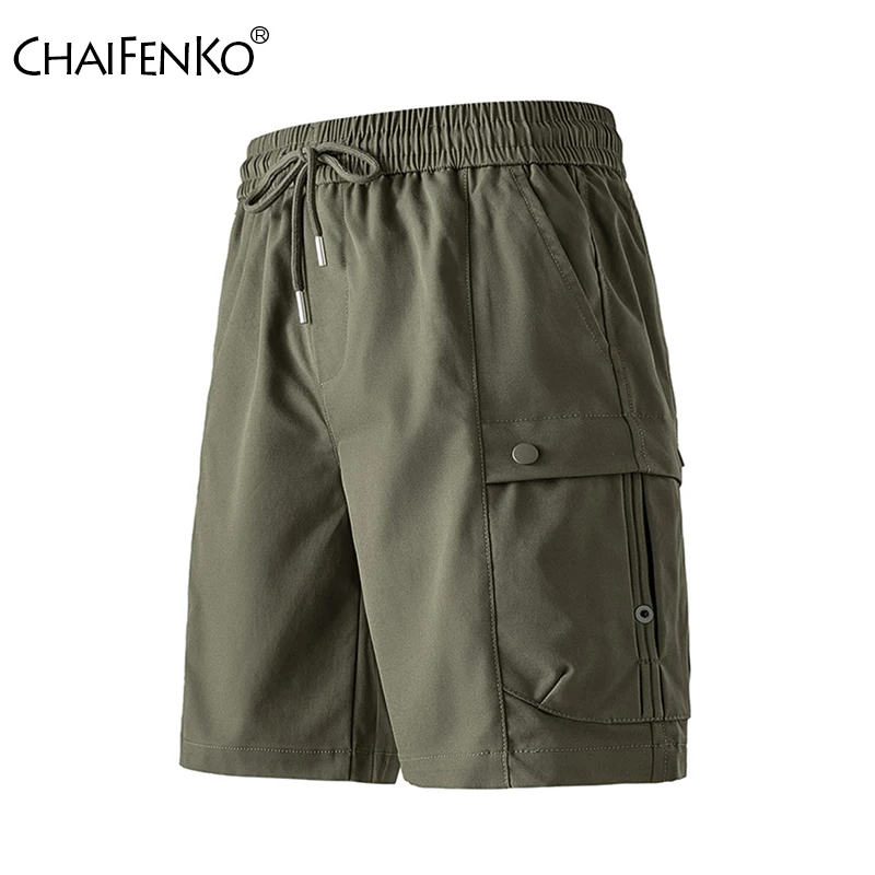 

Летние мужские шорты-карго с несколькими карманами, модные удобные вентиляционные шорты на открытом воздухе, новые универсальные однотонные повседневные шорты для мужчин