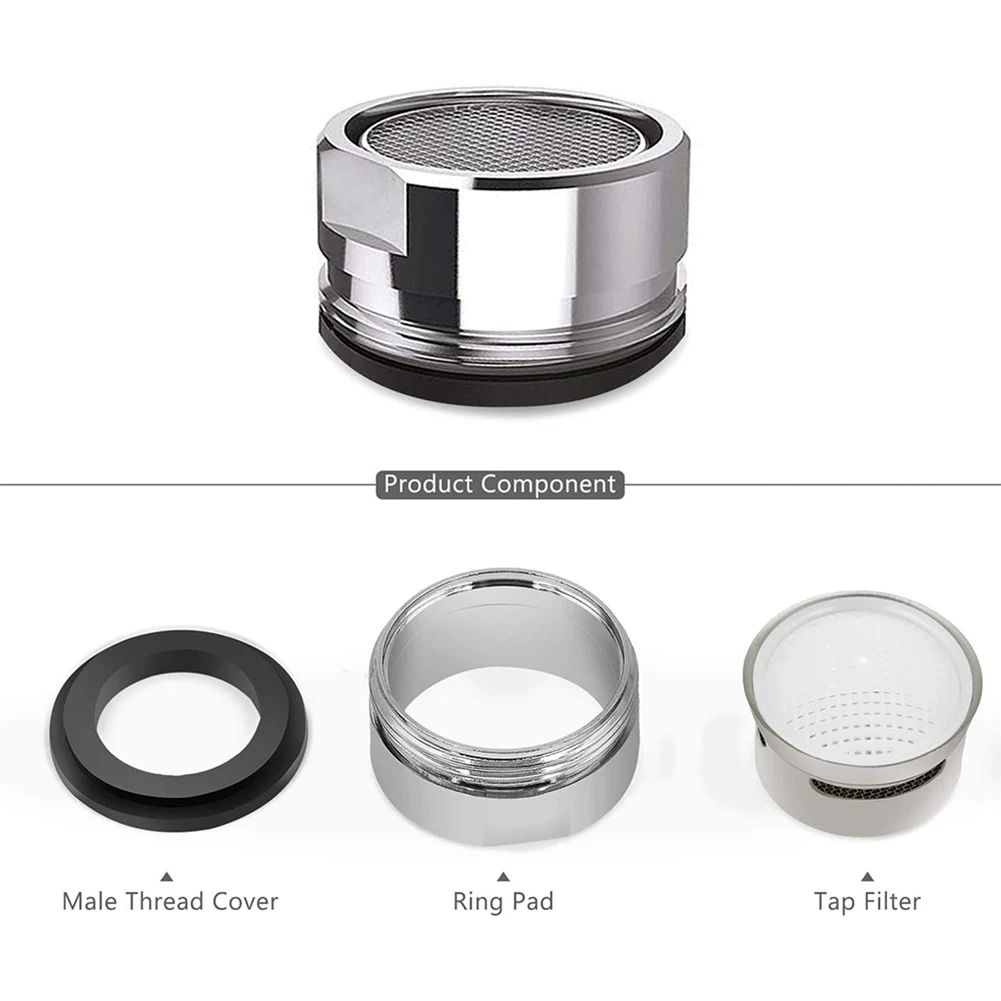 3PCS Brass Water Saving Faucet Tap Aerator Replaceable Filter Mixed Nozzle  24 * 12mm Thread Bathroom Faucet Bubbler Spout Net