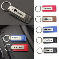 New Metal Pu Leather Car Keychain Key Chain Ring FOR Daewoo Rezzo Nubira Nexia Kalos Gentra TICO MATIZ Lanos LACETTI Accessories