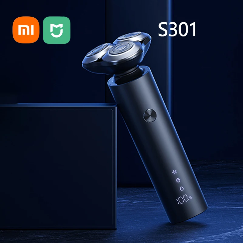 新しい-xiaomi-mijia-s301-メンズ電気シェーバードライウェットシェーバーひげトリマーマシンシェービングポータブルセラミック刃-ipx7-洗える