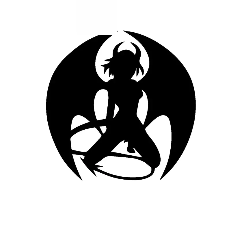 

Car Sticker Funny Devil Girl Auto Accessories Decoration PVC Car Sticker Waterproof Reflective Black/White, 14cm*14cm