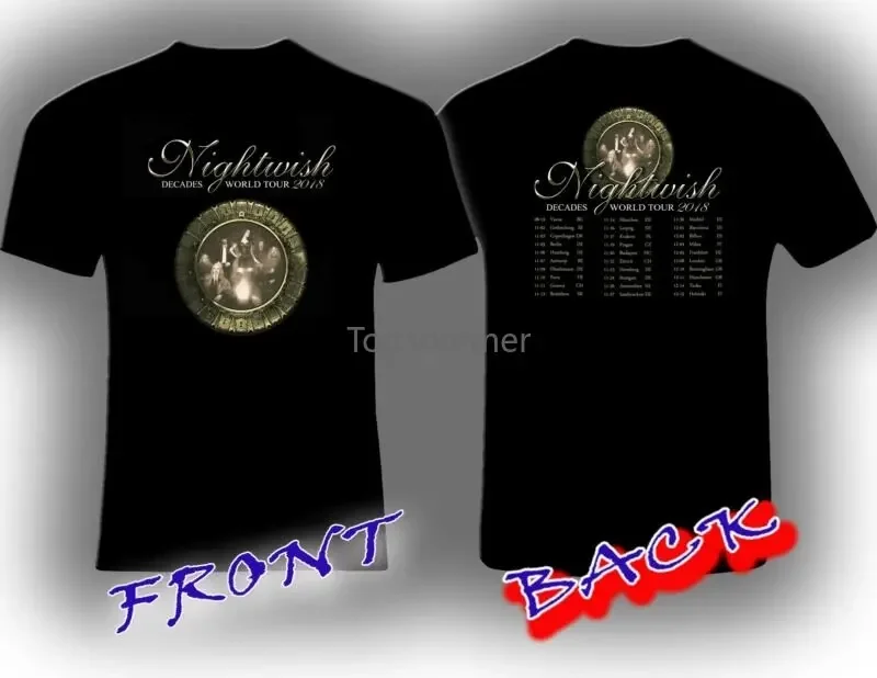 

Nightwish T-Shirt Decades Tour Dates Tee S 5Xl