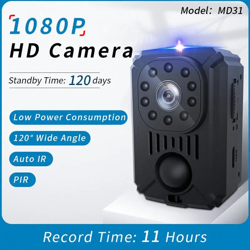 To Action Mini Camera Photo DV Smart Camera PIR HD 1080P Recorder Battery Life 8H Back Clip Automatic Night Vision Camcorder