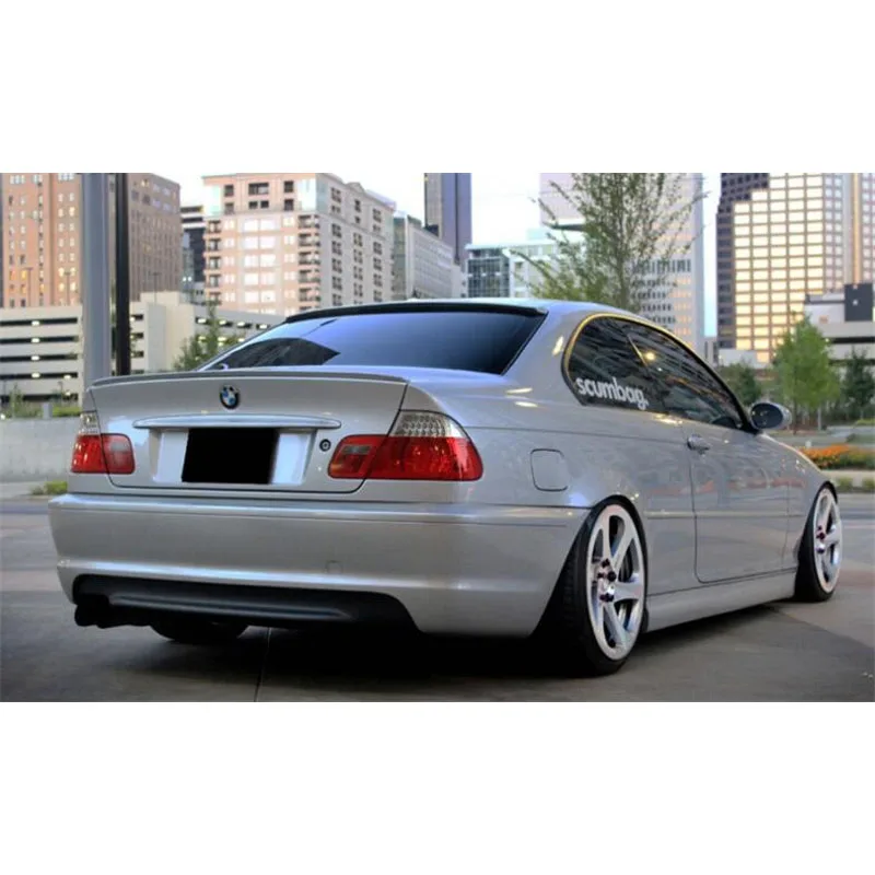 CEYUSOT For OLD BMW 3 Series E46 Accessories Spoiler Wing 2Door Coupe ABS Plastic CAR Trunk Rear Lip Tail Fin M3 STYLY 1998-2005