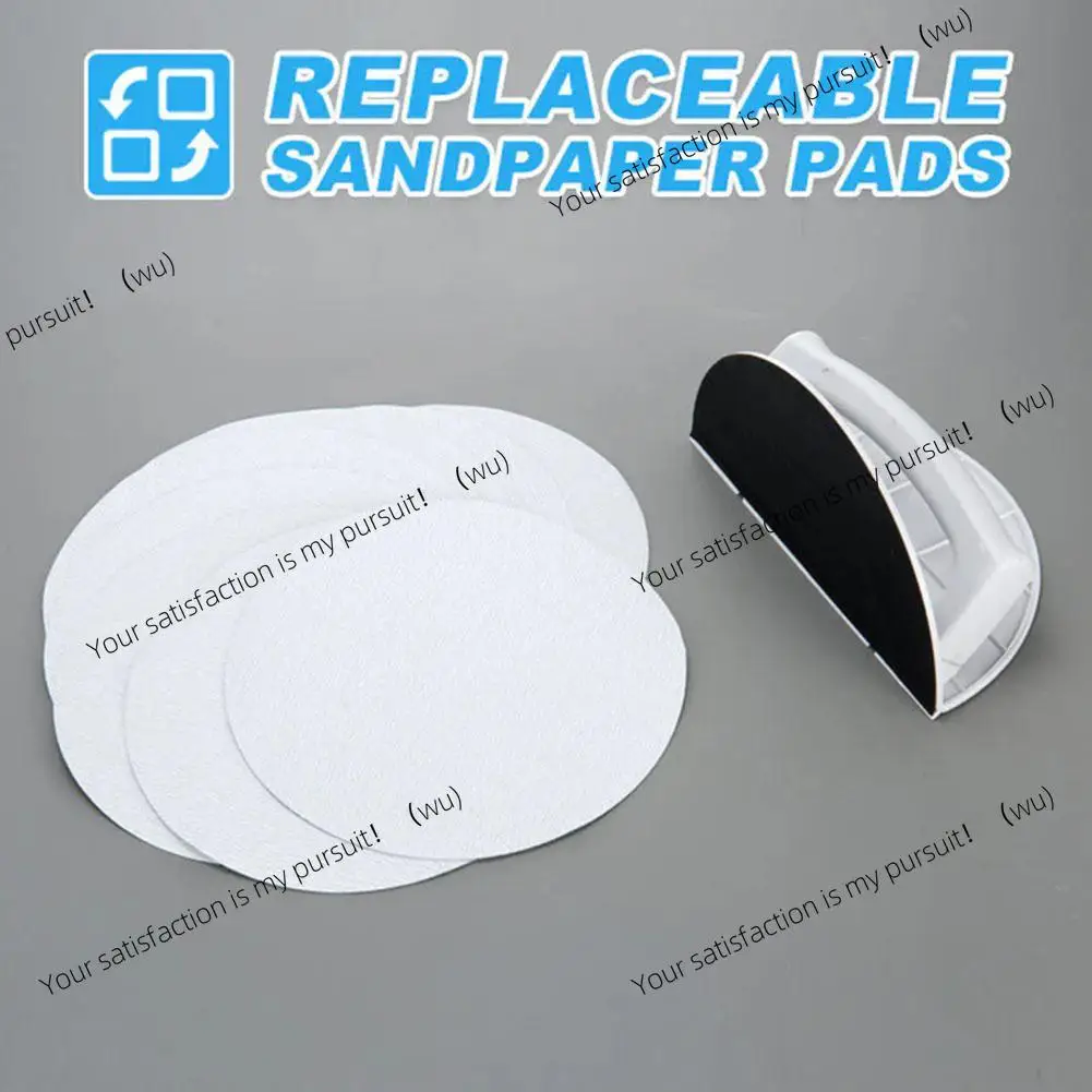 Semi-fillet sander with replaceable sandpaper, versatile sanding tool for drywall surfaces