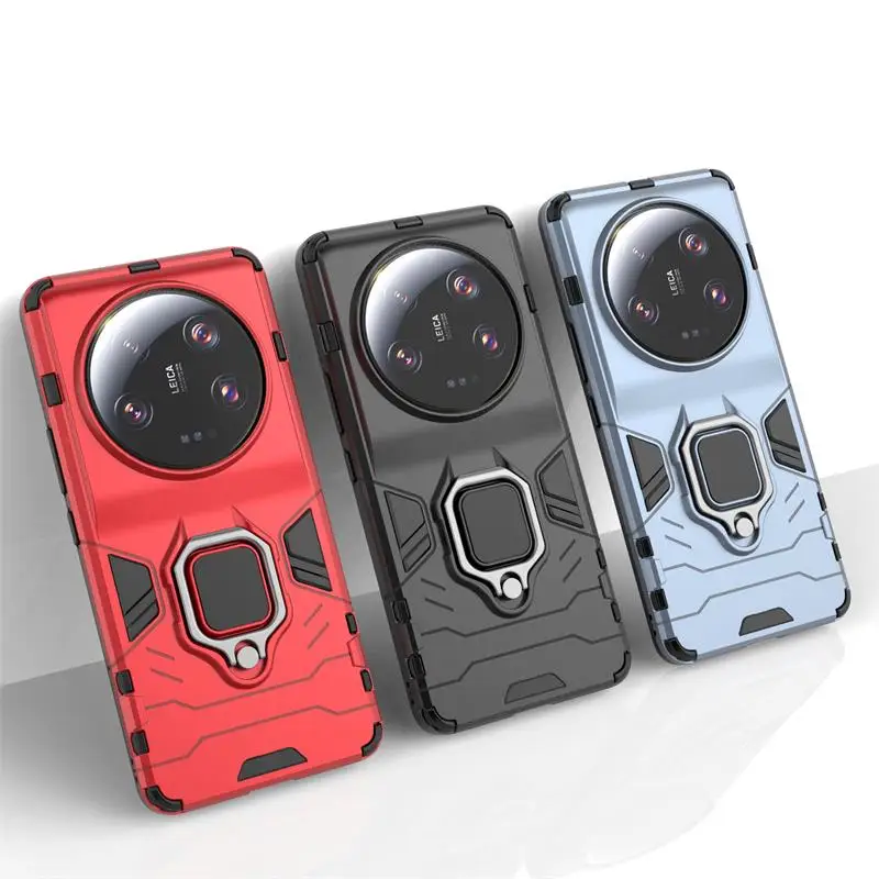 For Xiaomi Mi 13 Ultra Case Shockproof Armor Phone Case For Xiaomi Mi13 Ultra 13ultra Car Magnetic Ring Holder Stand Back Cover