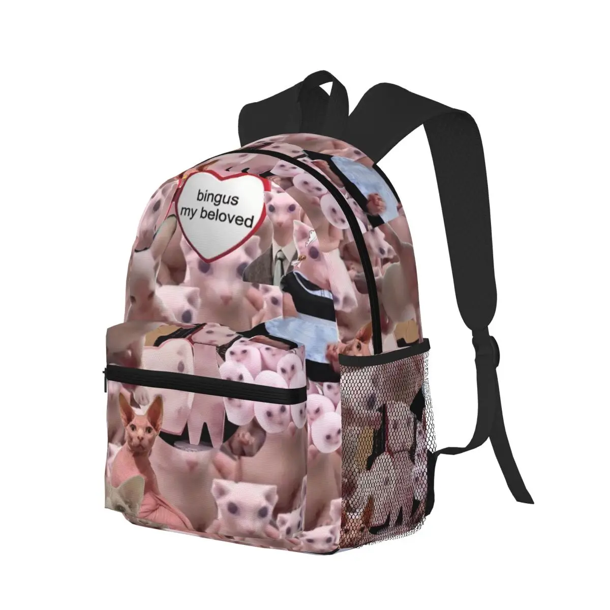 

Sphynx Bingus Kitten Student Backpack School Bag Hiking Travel Daypack for Men Women Bookbag Shoulder Bags