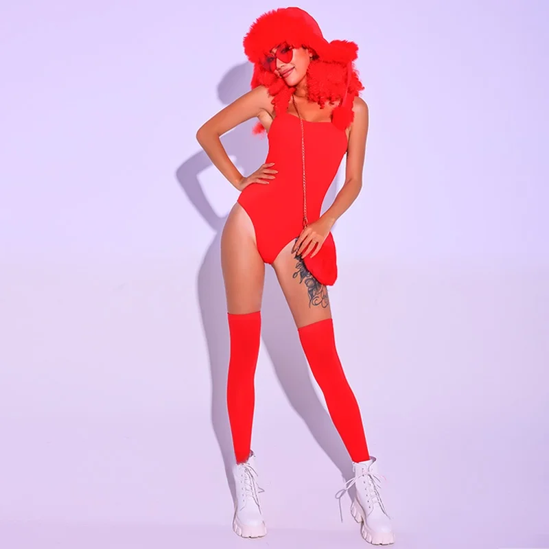 

Sexy Christmas Costume Gogo Theme Bar Performance Clothes New Arrival Women's Fashionable Polyester Material Stage Outfits