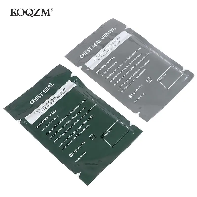 Quick Hyfin Chest Seal Medical Chest Seal Vented สำหรับ North American Rescue ฉุกเฉินแผลผ้าพันแผลปฐมพยาบาลอุปกรณ์เสริม