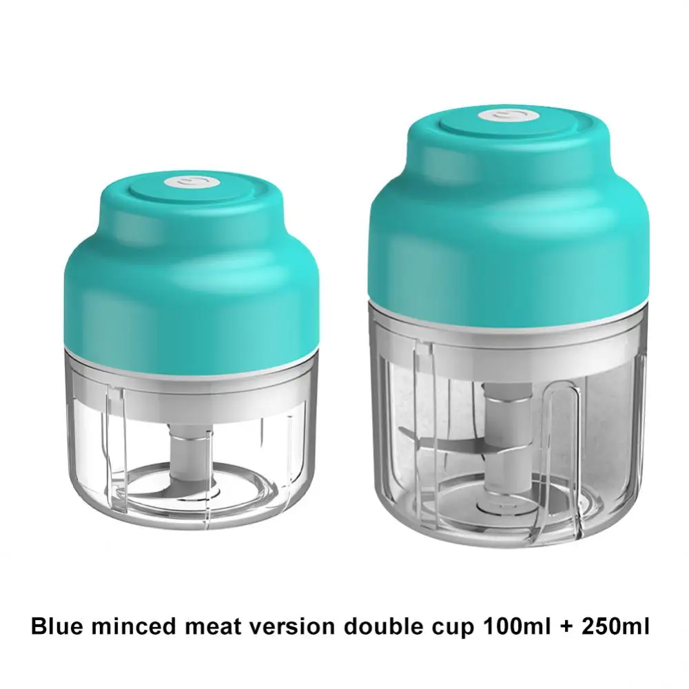 100/250mL Mini Garlic Chopper USB Charging Ginger Masher Machine Sturdy Durable Chili Vegetable Crusher Kitchen Tool