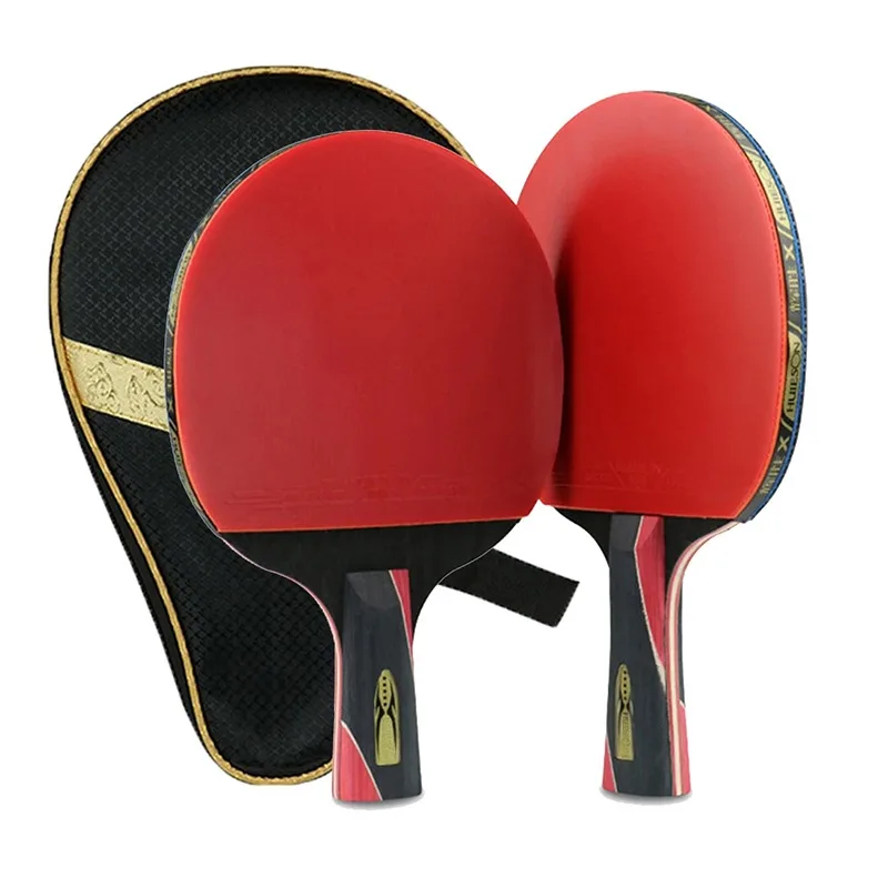 Raquetas de tenis de mesa profesionales individuales, paleta de Ping Pong, estuche rígido de entrenamiento, bate de raqueta de tenis de mesa de