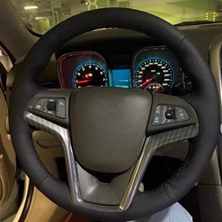 Customization Hand Sewing Microfiber Leather Non-Slip Car Steering Wheel Cover Accessories For Chevrolet Camaro 5 Gen 2014 2015