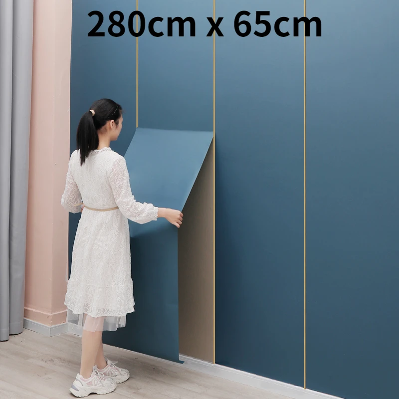 

2.8m Thickened Self-adhesive Linen Wallpaper Living Room Bedroom Home Renovation Wallpaper Waterproof Wall Stickers