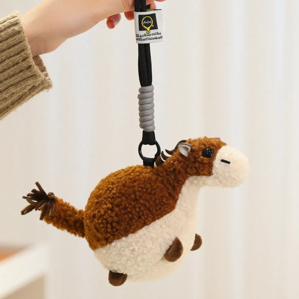 봉제 동물 열쇠고리 마스코트 조랑말 펜던트 창의적이고 귀여운 말 열쇠고리 푹신한 카와이 만화 말 펜던트 축제 장식