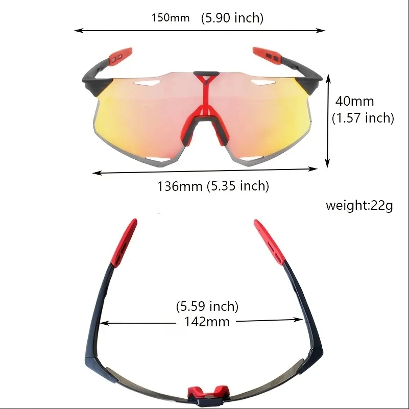 100 óculos de ciclismo mtb estrada motocross óculos proteção uv400 óculos de sol ultra leve masculino esportes ao ar livre equipamentos
