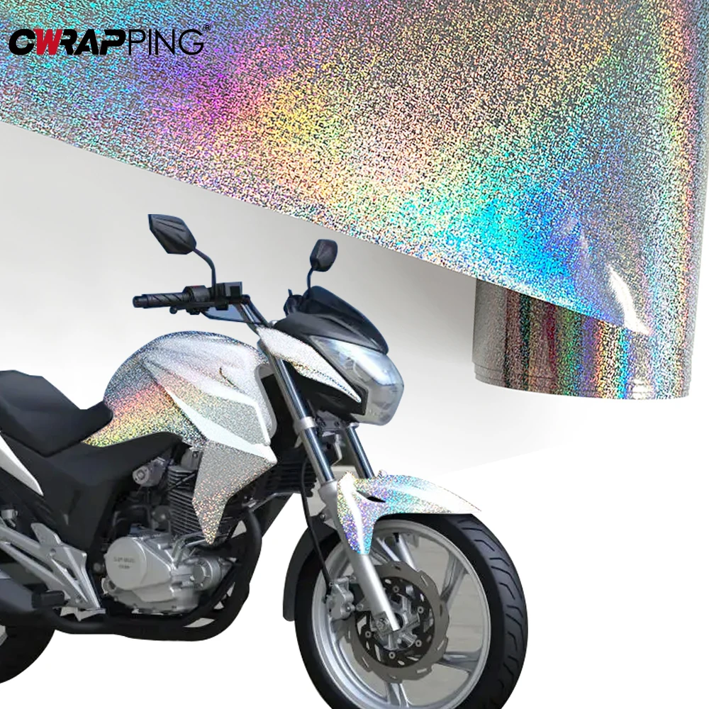 Motorcycle Stickers Silver Vinyl Wrap Car Body Color Change Stickers Waterproof Anti-scratch No Bubble Motorcycle Accessories