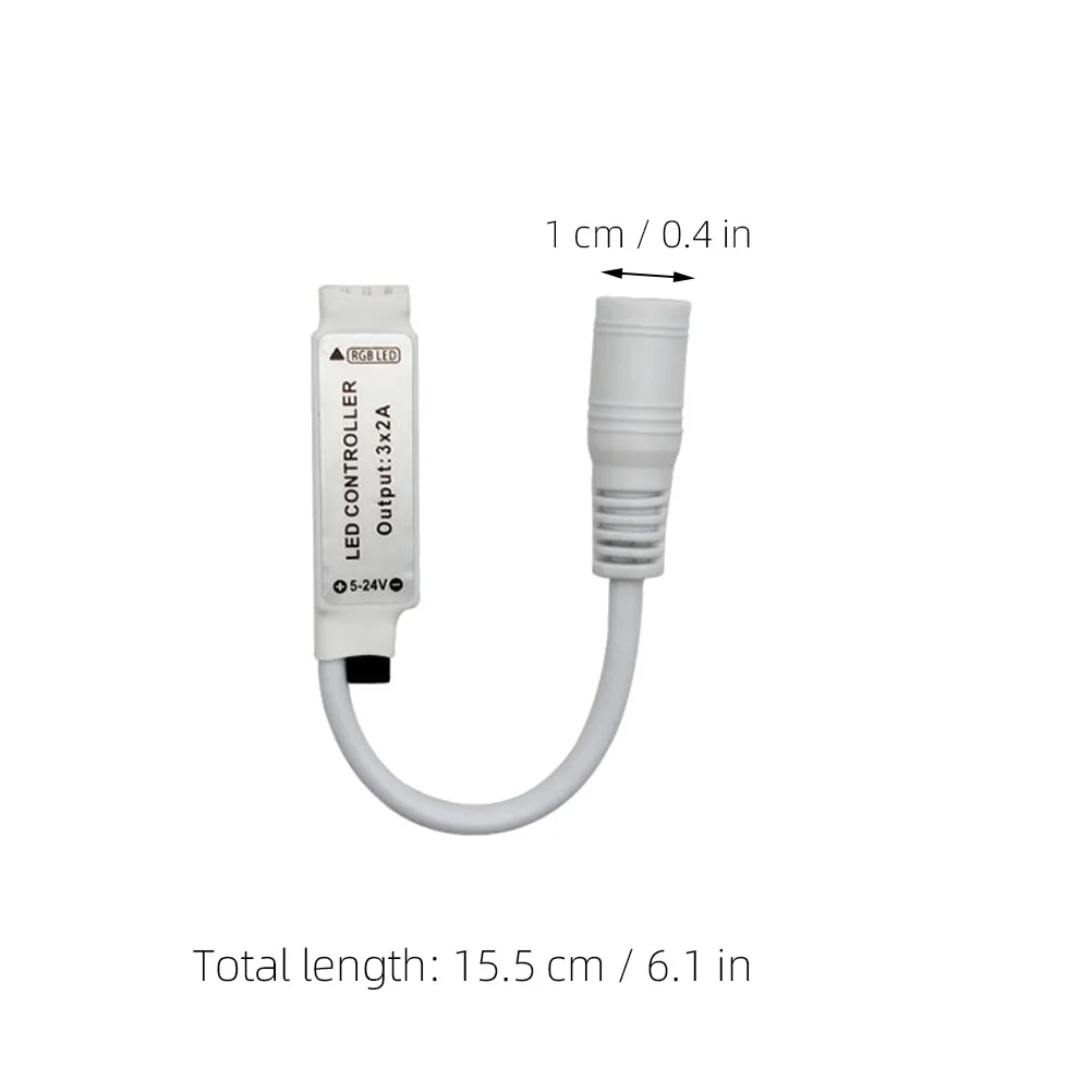 

2PCS LED Controller RGB Mini Button Light Strip Real Wireless Max Load Current Remote Control String Lights Adjustable LED