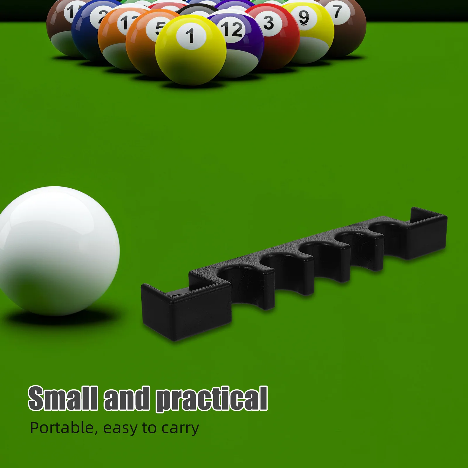 Soporte para tacos de billar de 5 tacos, estante portátil para palos de billar, organizador de mesa, uso en barra y Club, soporte para tacos de billar para mesa