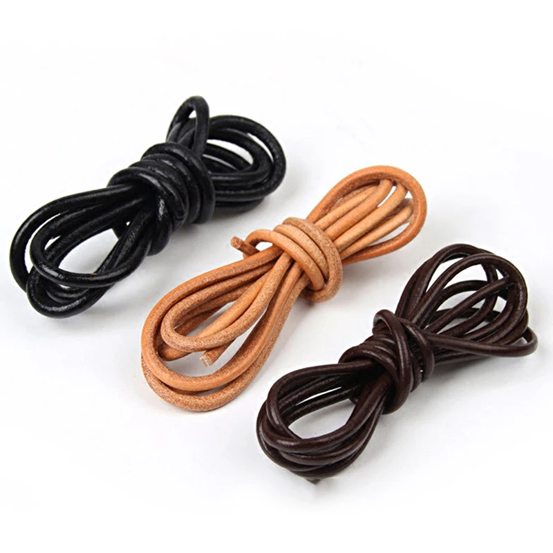 Artificial Leather Round Rope Cord Beading String Strap DIY Sewing Woven Necklace Bracelet Supplie Pendant Lanyard Gift Wrapping