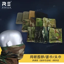 New emr green/australian tactical camouflage mesh fabric breathable outdoor sunscreen mask scarf colour can be customized