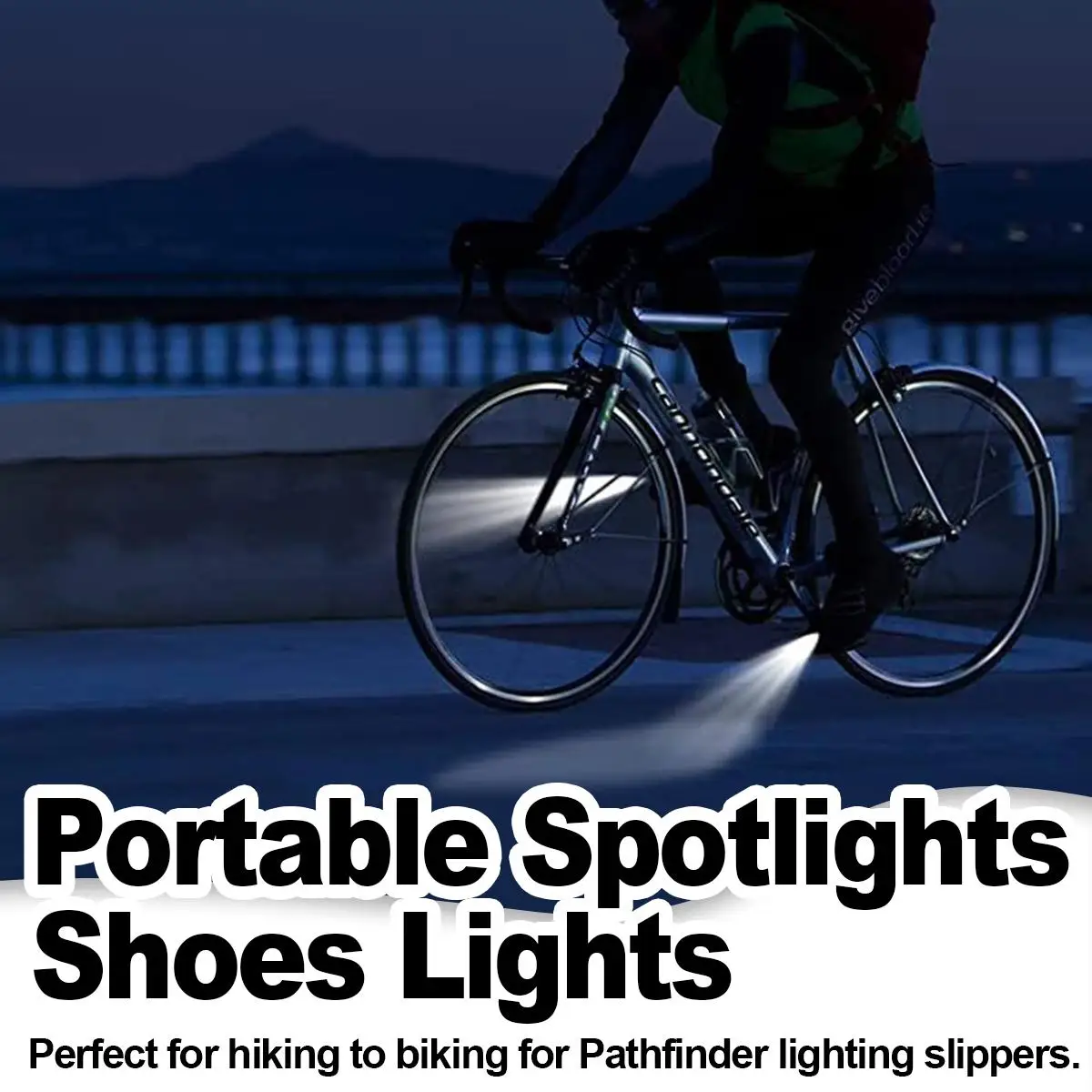 

1 Pair Portable Spotlights Shoes Lights Slipper Night Light Waterproof Outdoor Aluminum Alloy Led Nightlight Slippers Shoeslight