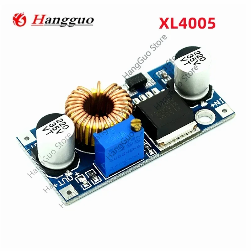 5PCS  Brand   new  original  5A DCDC adjustable step-down PSU High power XL4005 high efficiency voltage regulator is than LM2596