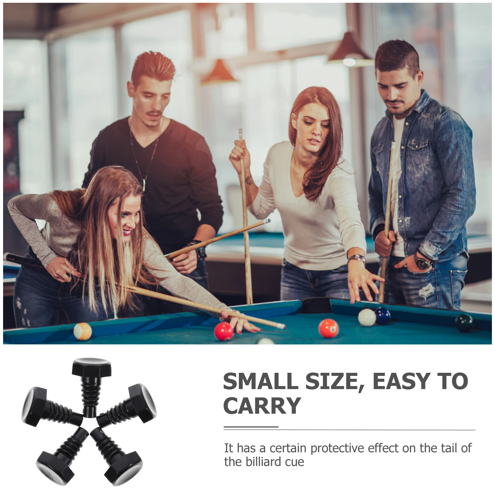 

5Pcs Billiard Cue Bottom Protector Wear-Resistant Cover for Cues Protection Cue Cover Protective Wear-Resistant Bottom