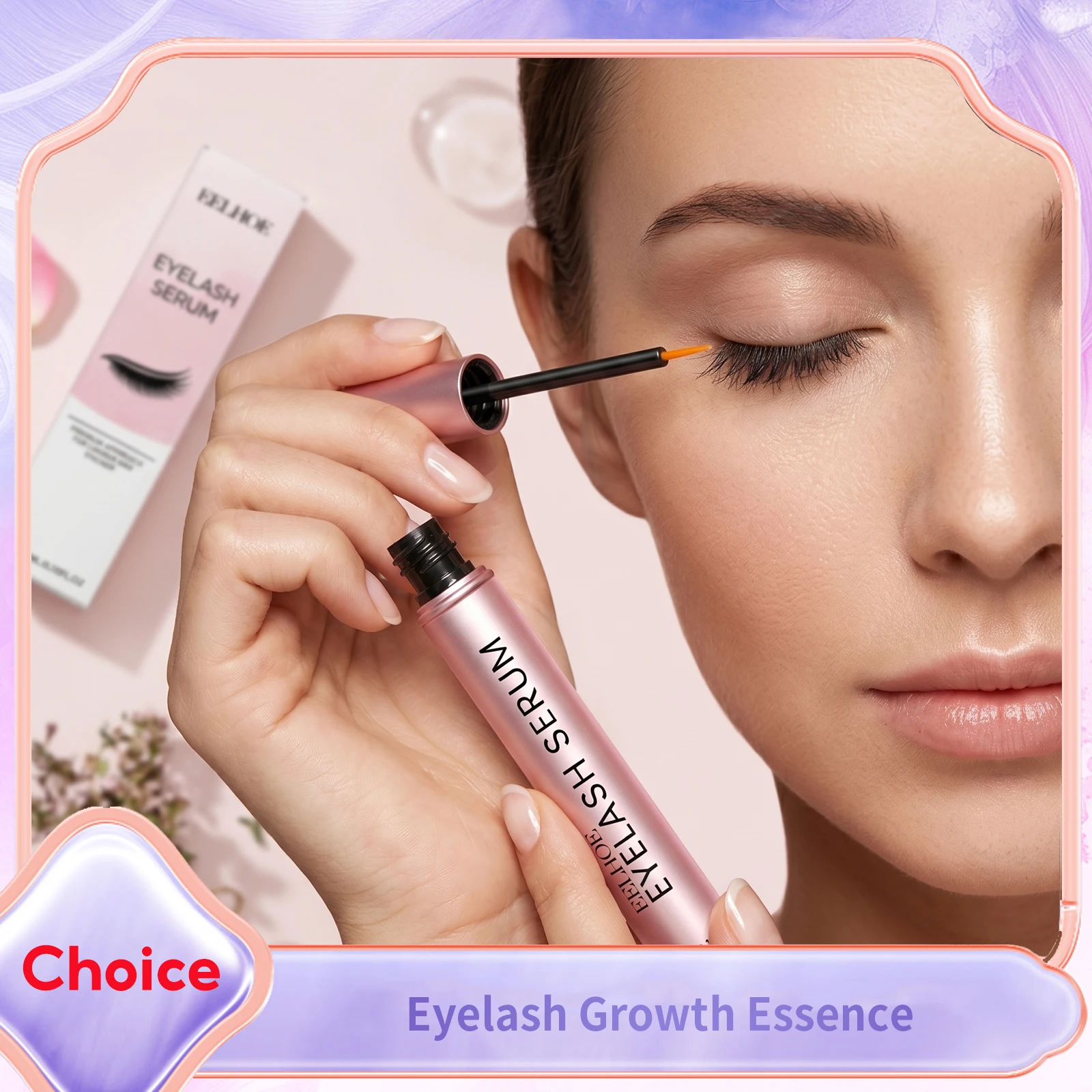 Fast Eyelash Growth Serum Natural Eyelash Enhancer Lengthening Eyebrow Lash Longer Fuller Thicker Treatment Eye Eyebrow Makeup