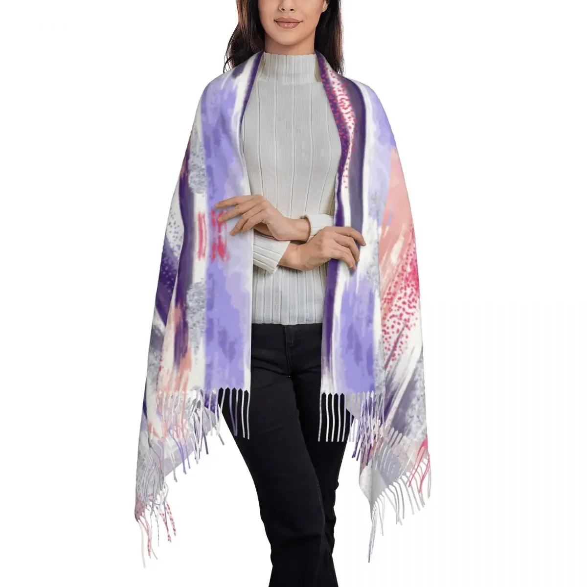 Artist Womens Warm Winter Infinity Scarves Set Blanket Scarf Pure Color