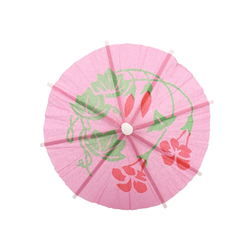 200 Mixed Paper Cocktail Umbrellas Parasols For Party Tropical Drinks Accessories