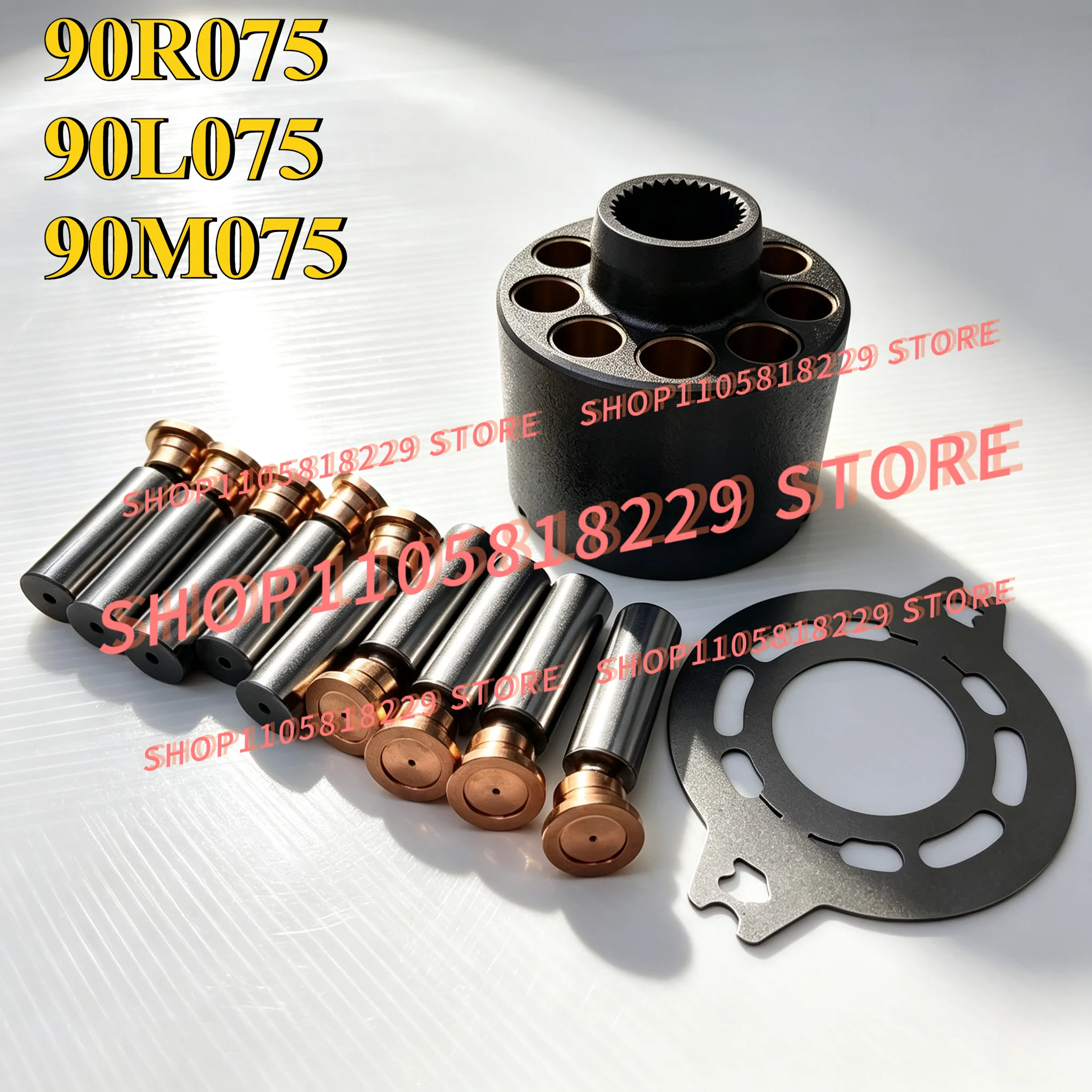 90 Series Hydraulic Pump Parts 90R075 90L075 90M075 Including Spare Parts, Cylinder Block, Piston Pump, Valve Plate, Piston