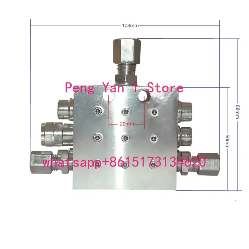 JPQ-M Progressive Oil Distributor Block Lubricating Distribution Valve Manifold for Centralized Lubrication System