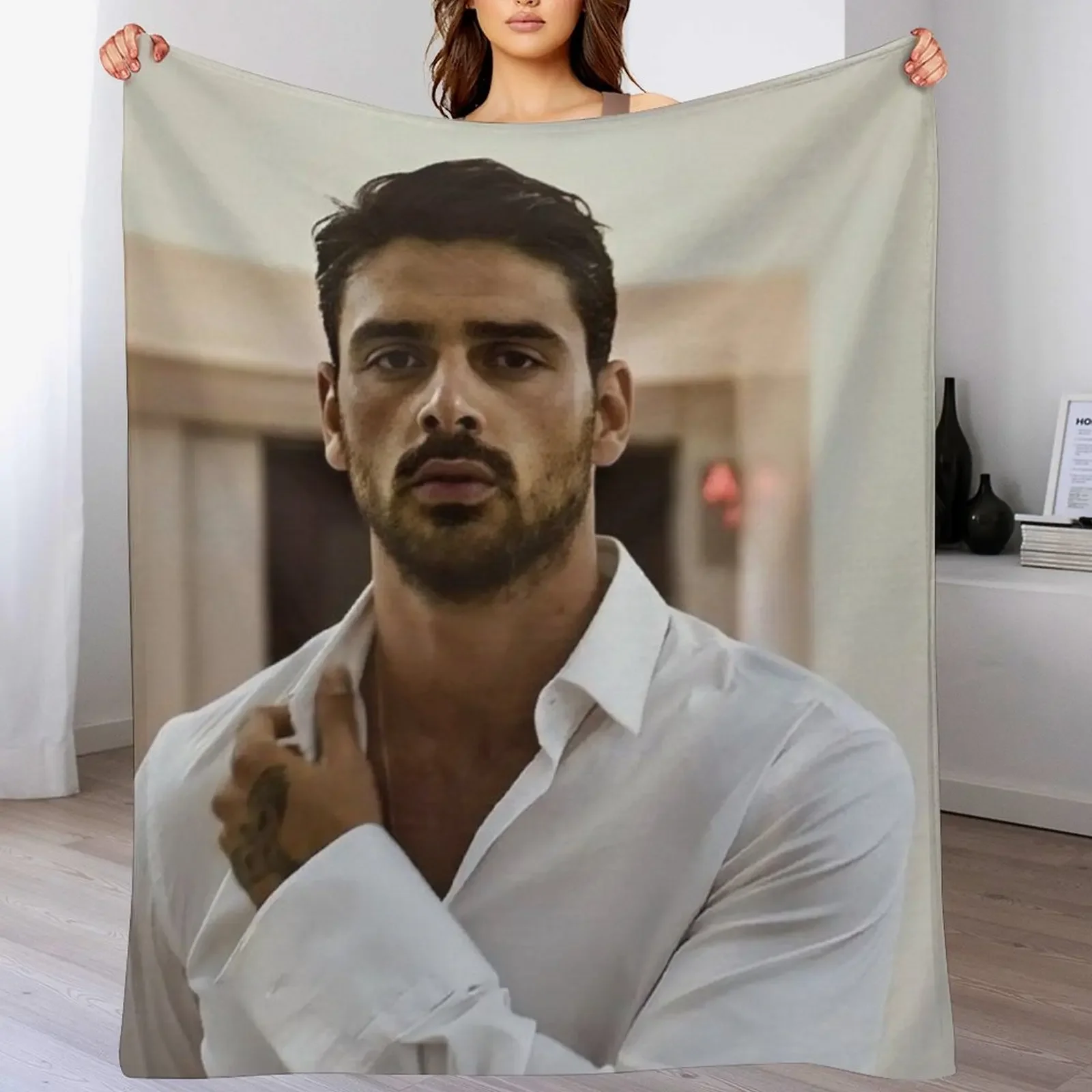 

michele morrone Throw Blanket Personalized Gift For Sofa Thin Cute cosplay anime Blankets