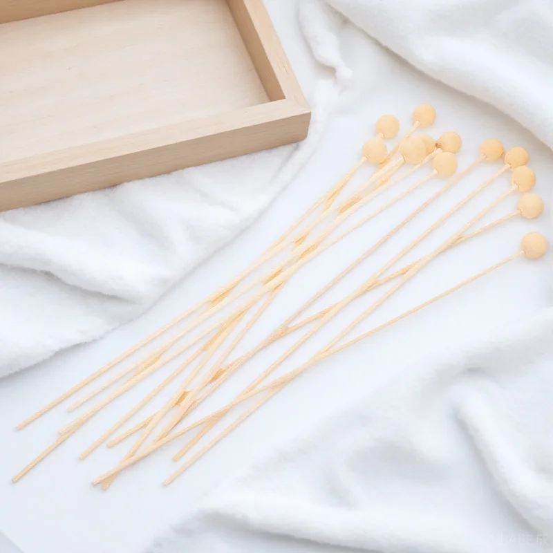 

50Pcs Wooden Diffuser Sticks Wood Bead Design Aromatherapy Diffuser Refill for Home Office Bathroom Decoration