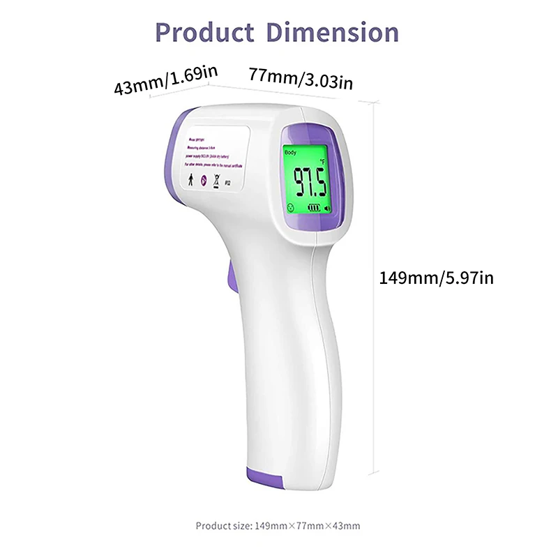 Forehead Digital Thermometer Non Contact Infrared Medical Thermometer Temperature Fever Measure Tool For Baby Adults